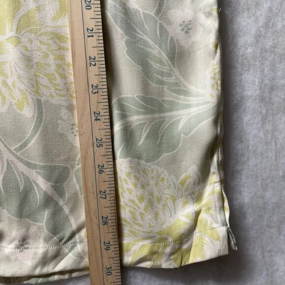 Vintage Tommy Bahama Mens Pale Yellow Floral Silk Hawaiian Button Up Shirt Sz XL - Picture 6 of 6